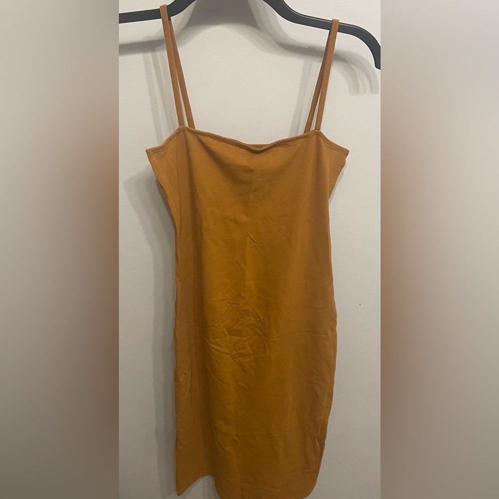 Orange Spaghetti Strap Dress